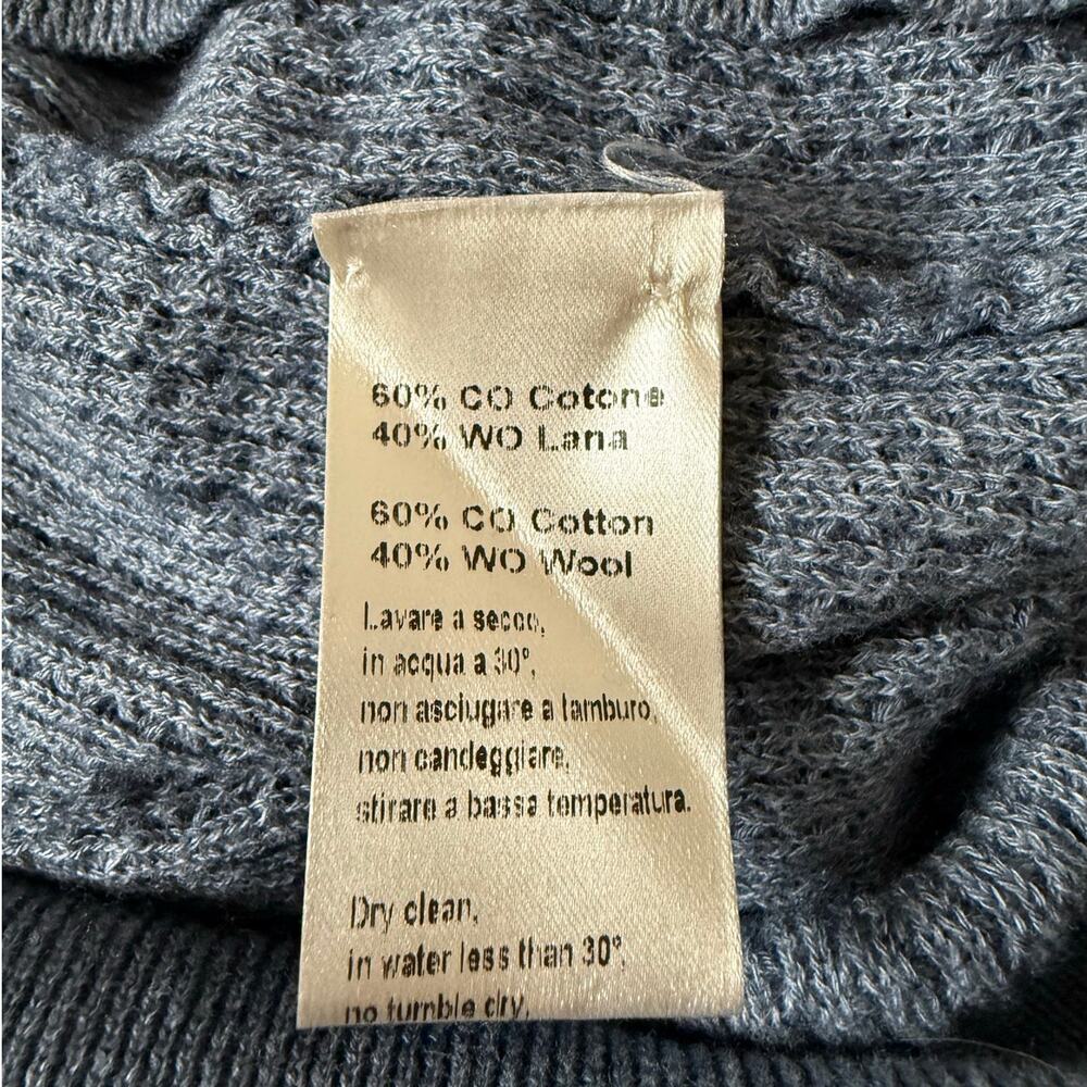 Irish Crone Men's Polo Sweater in Blue Size Medium Preppy - Picture 4 of 5